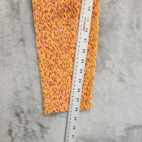 Lou & Grey Pants Womens L Orange Coral Multi Petaled Feel Good Pocket Leggings - Picture 8 of 10